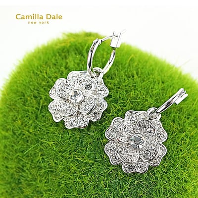 CamillaDale 山茶花晶鑽耳環5