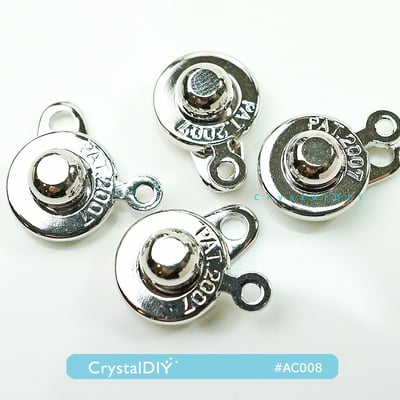 CrystalDIY 日製珍珠扣環每包4組(正白K材質不易退色) 暢銷項鍊配件 高品質1