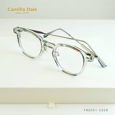 CamillaDale 韓國淡灰方形眼鏡框2