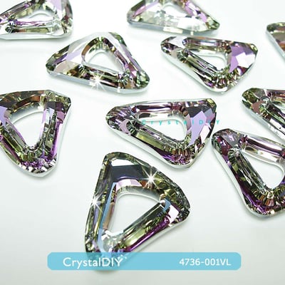 CrystalDIY奧地利水晶SW #4736宇宙三角水晶裸鑽燦紫20mm2