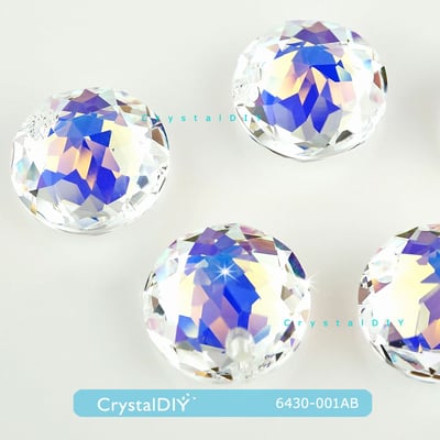 CrystalDIY奧地利SW水晶吊墜#6430經典切割吊墜百慕達藍Bermuda Blue (001BBL)14mm三色可選8
