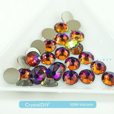 CrystalDIY奧地利水晶SW2088平底石 火山石Volcano(001VOL) SS343