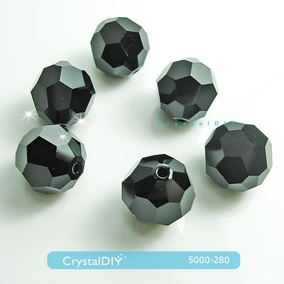 CrystalDIY奧地利水晶SW水晶串珠#5000黑寶石JET(280) 12mm2
