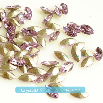 CrystalDIY奧地利水晶SW #4231裸鑽星眼石紫蘿蘭6*3mm1