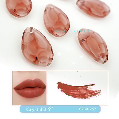 CrystalDIY奧地利水晶SW #6730 放射線吊墜嫣紅Blush Rose (257)18x11.5mm5