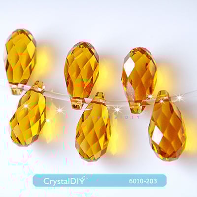 CrystalDIY奧地利水晶SW #6010長圓水滴吊墜11X5.5mm 四色可選3