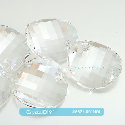 CrystalDIY奧地利水晶SW水晶吊墜#6621扭轉圓 燦月光(001MOL)28mm3