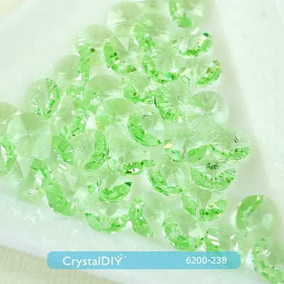 CrystalDIY奧地利SW水晶6200 圓形吊墜6mm單孔四色可選12