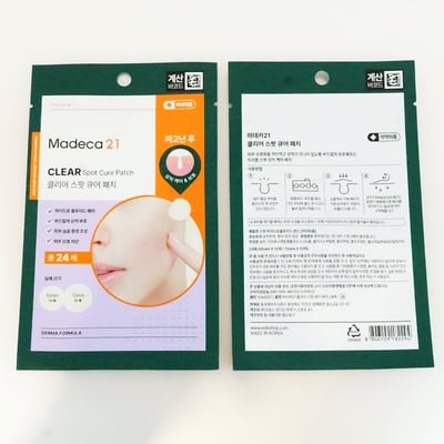 韓國Madeca21舒緩痘痕斑點護理貼68片 透明隱形貼 含有茶樹葉油8
