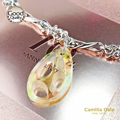 CamillaDale 海枯石爛水晶項鍊 採用奧地利SW水晶吊墜#6730夜光綠4