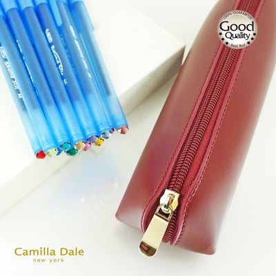 法國BIC比克軟式舒適原子筆藍色一打(12 支) 採用施華洛世奇水晶平底石SS34附贈PU牛皮筆袋9