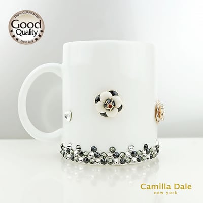 CamillaDale 小香風山茶花晶燦馬克杯【預購】手工訂製1