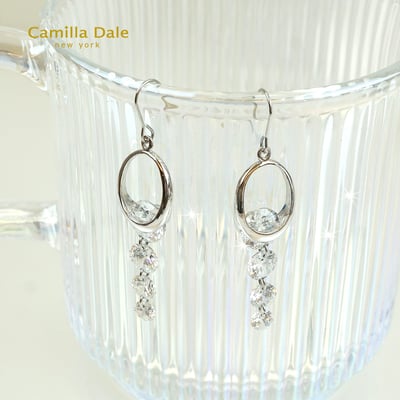 Camilla Dale卡蜜拉黛兒 水點滴晶鑽耳環3