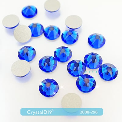CrystalDIY奧地利水晶SW平底石#2088 Majestic Blue壯麗藍(296) SS34 (7.2MM) 貼鑽5