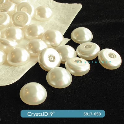 CrystalDIY奧地利水晶SW水晶珍珠#5817-16mm剖半型珍珠1