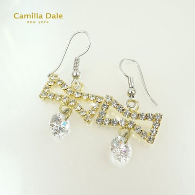 CamillaDale 金色領結耳環 韓製1