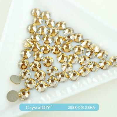 CrystalDIY奧地利水晶SW平底石2058/2088燦幻金Crystal Golden Shadow(001GSHA)SS5~SS202