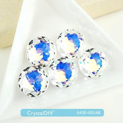 CrystalDIY奧地利SW水晶吊墜#6430經典切割吊墜百慕達藍Bermuda Blue (001BBL)14mm三色可選11