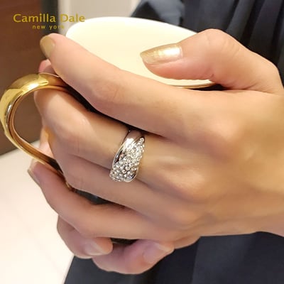 CamillaDale 韓製心漩水晶戒指6