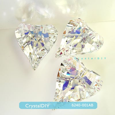 CrystalDIY奧地利水晶SW水晶吊墜#6240我心狂野吊墜 兩色可選5