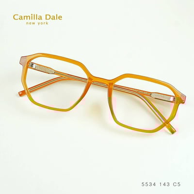 CamillaDale 韓國設計師文青暖棕多邊眼鏡框1