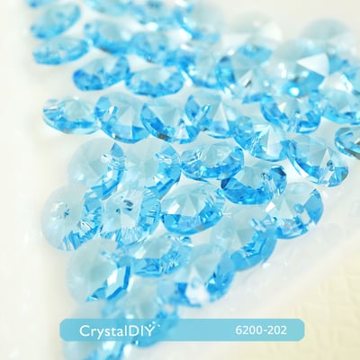 CrystalDIY奧地利SW水晶6200 圓形吊墜6mm單孔四色可選10