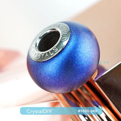 CrystalDIY奧地利水晶SW 水晶珍珠#5890中孔深藍(949) 14mm單顆5