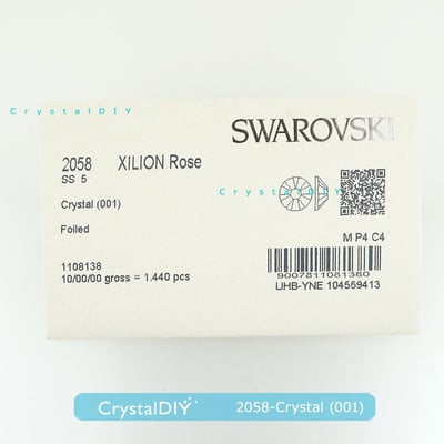 CrystalDIY奧地利SW水晶#2058 Crystal (001)水晶SS5(1.9mm)原廠包1440PCS1