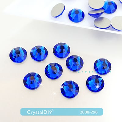 CrystalDIY奧地利水晶SW平底石#2088 Majestic Blue壯麗藍(296) SS34 (7.2MM) 貼鑽4