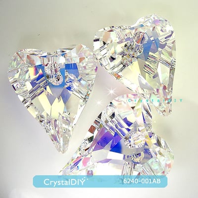 CrystalDIY奧地利水晶SW水晶吊墜#6240我心狂野吊墜 兩色可選6