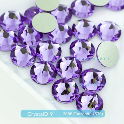 CrystalDIY奧地利水晶SW 2088 薰衣草紫Tanzanite (539)平底石 SS5~SS341