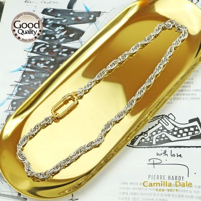 CamillaDale 扭轉雙疊頸鍊短鍊項鍊(韓製)5