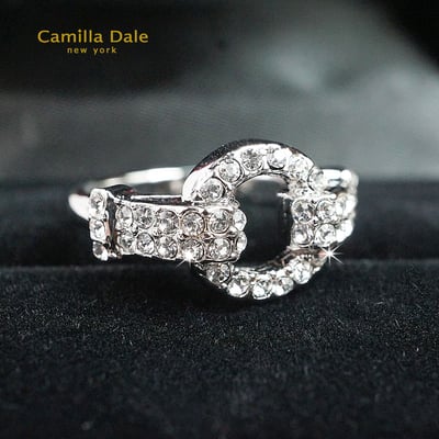 Camilla Dale雙勾扣環水晶戒指 韓製4