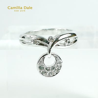 Camilla Dale 下弦月水鑽戒指 韓製3