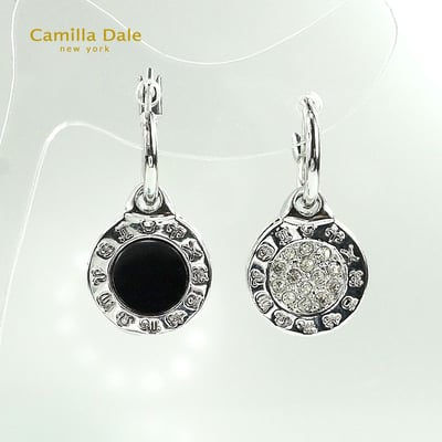 CamillaDale 韓製雙鏡物語水晶耳環1