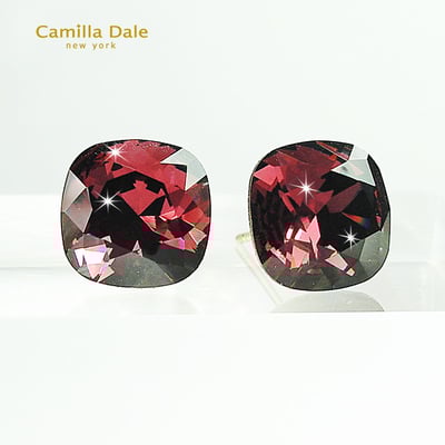 CamillaDale 公爵石水晶耳環(葡萄酒紅)3