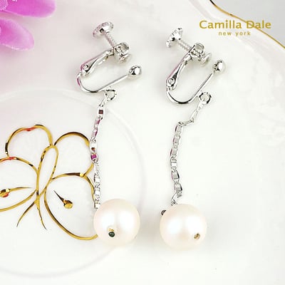 CamillaDale冬戀冰球耳環-珠月光(969)10mm4