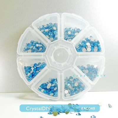 CrystalDIY 手作材料8格收納盒 (大) 2個 可收納水鑽 串珠 珍珠 水晶鈕扣 水晶裸鑽1