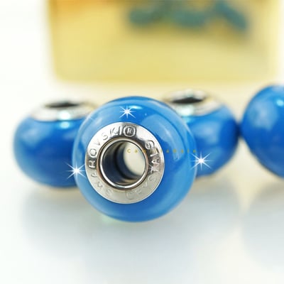 CrystalDIY奧地利SW #5890水晶珍珠中孔 14mm 兩色可選適用潘朵拉手鍊2