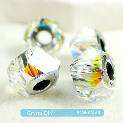 CrystalDIY奧地利SW水晶#5928迷人螺旋中孔 4色可選 適用潘朵拉蛇鍊2