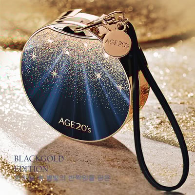 Age20's閃耀星辰膠原蛋白精華粉餅黑金版 一殼2蕊附贈皮繩吊飾7