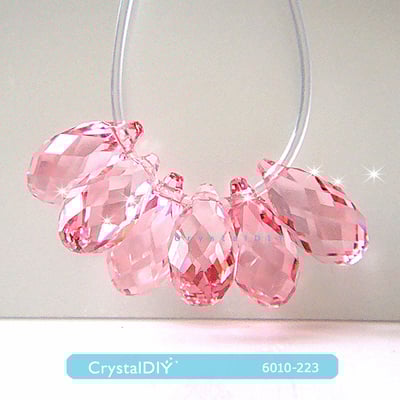 CrystalDIY奧地利水晶SW #6010長圓水滴吊墜11X5.5mm 四色可選5