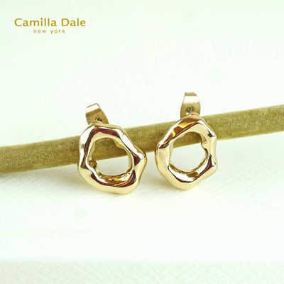 Camilla Dale Horley不規則造型金色耳環2