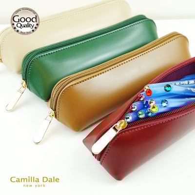 法國BIC比克軟式舒適原子筆藍色一打(12 支) 採用施華洛世奇水晶平底石SS34附贈PU牛皮筆袋2