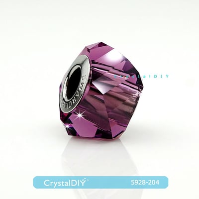 CrystalDIY奧地利SW水晶#5928迷人螺旋中孔 4色可選 適用潘朵拉蛇鍊15