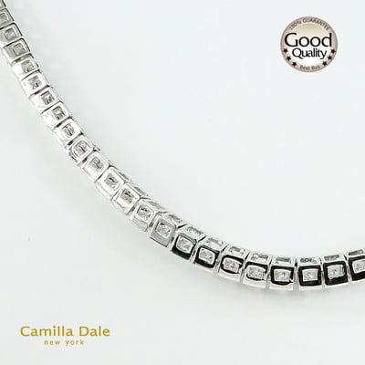 CamillaDale 韓製簡約3D正方立體水晶項鍊2