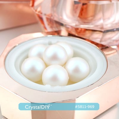 CrystalDIY奧地利水晶SW水晶珍珠#5810Pearlescent White Pear珠光(969) 6mm~12mm3