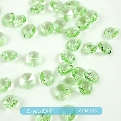 CrystalDIY奧地利SW水晶6200 圓形吊墜6mm單孔四色可選4