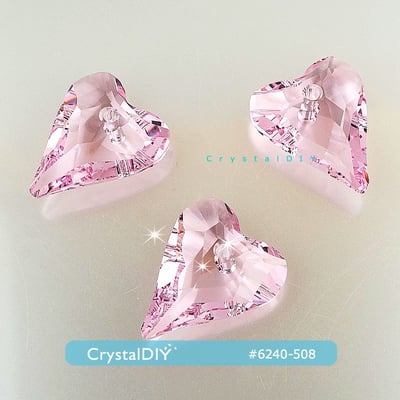 CrystalDIY奧地利水晶SW水晶吊墜#6240我心狂野吊墜 兩色可選10