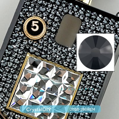 CrystalDIY奧地利SW水晶平底石 #2058/2088Jet Hematite黑幻銀(280HEM) SS5~SS201